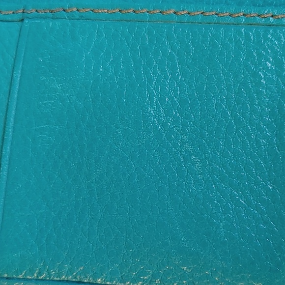 Danier Teal Genuine Leather Wallet - Picture 12 of 14